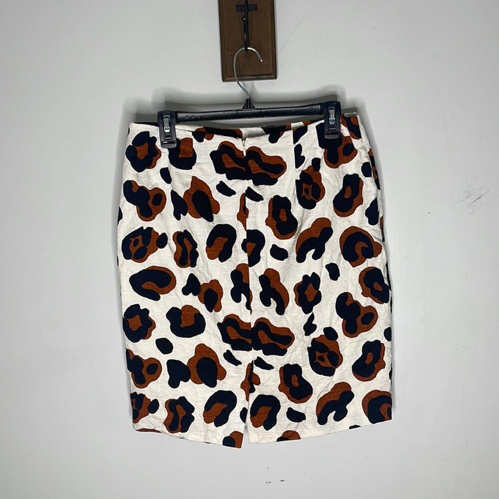 Talbots Textured Leopard Print Cotton Pencil Skir… - image 3